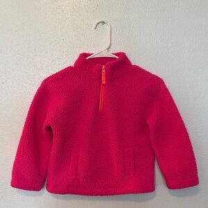 GAP Kids Hot Pink Sherpa Half-Zip Pullover